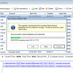 Sync History in progress